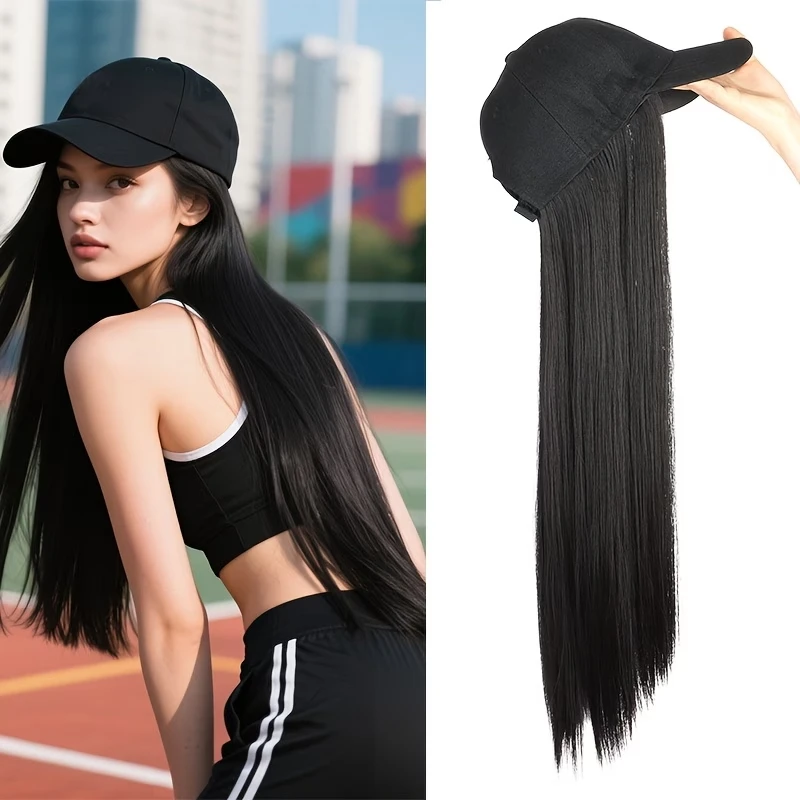 24Inch Synthetic Fashion Long Straight Wig Baseball Cap Adjustable Fiber Hairpiece for Women Daily Use
24Inch Synthetic Fashion Long Straight Wig Baseball Cap Adjustable Fiber Hairpiece for Women Daily Use
