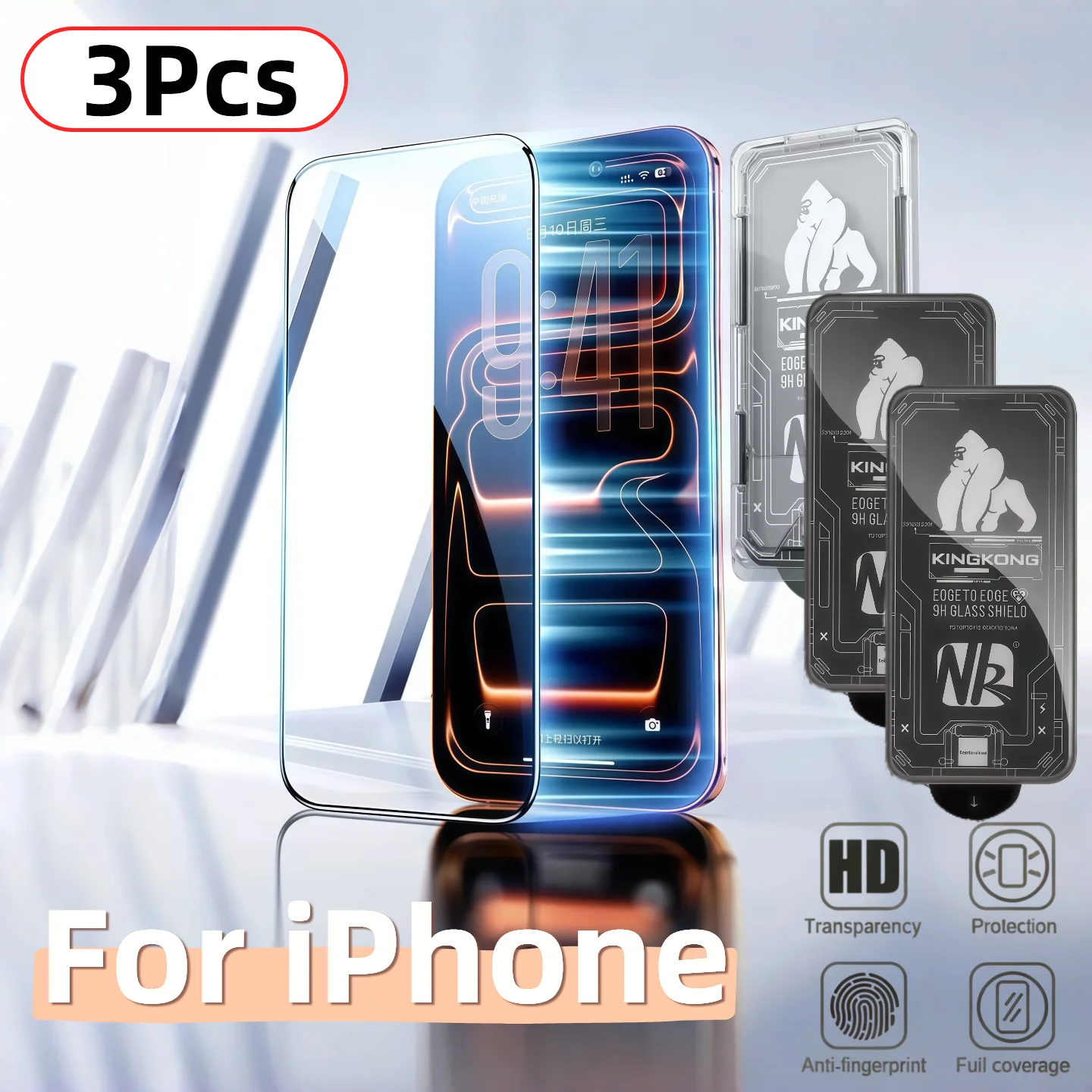 3PCS iPhone 17/16/15 pro Tempered Glass Screen Protector Shockproof Gorilla Glass Mobile Phone Protective Film
3PCS iPhone 17/16/15 pro Tempered Glass Screen Protector Shockproof Gorilla Glass Mobile Phone Protective Film