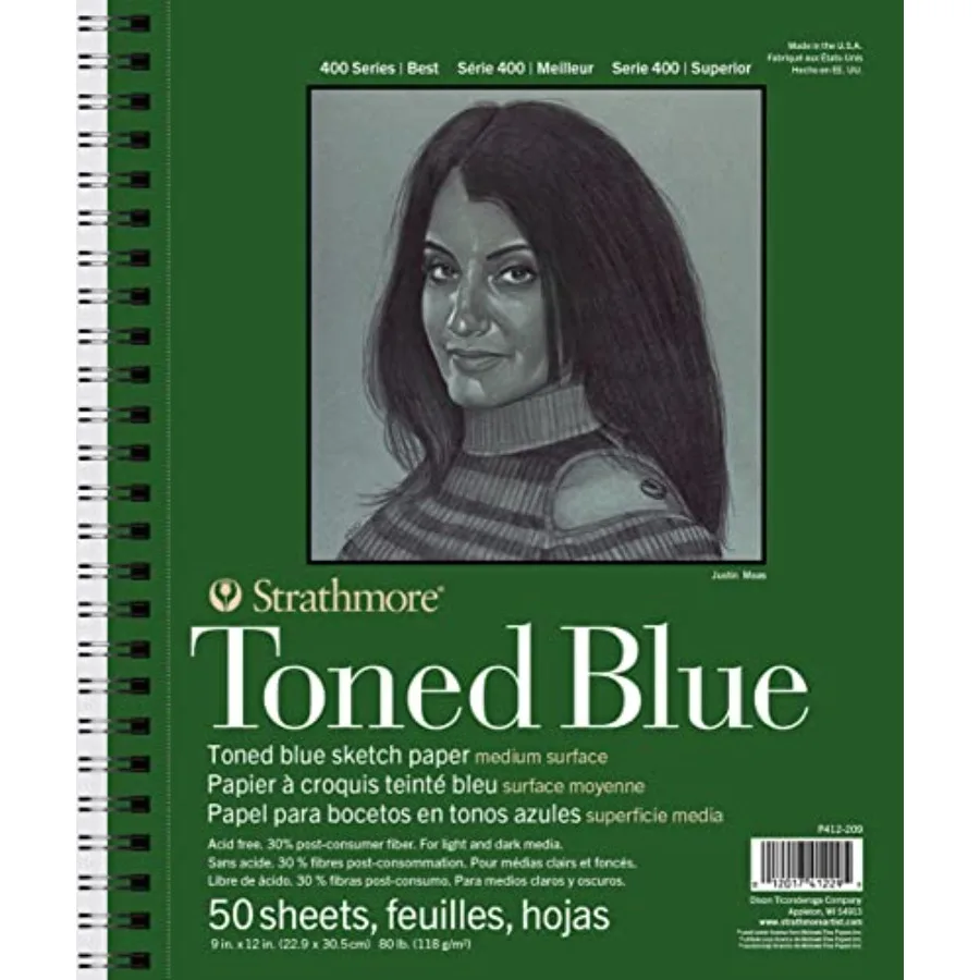 400 Series Sketch Pad, Toned Blue, inch, 50 Sheets - Artist Sketchbook for Drawing, Illustration, Art Class Students
400 Series Sketch Pad, Toned Blue, inch, 50 Sheets - Artist Sketchbook for Drawing, Illustration, Art Class Students