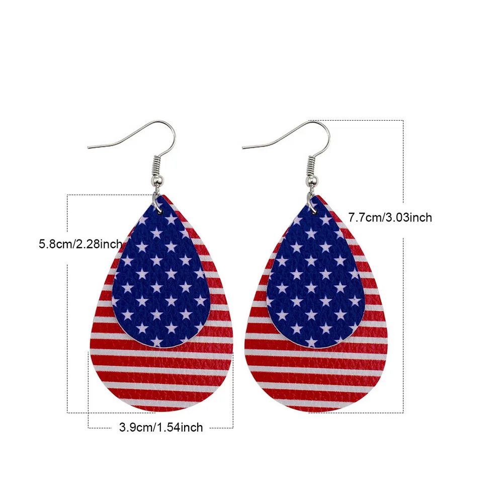 Stylish Flag Earrings Set PU Multi-layer Party Accessories Fashion Gift Idea Christmas Valentine Wedding Ear Decorations
Stylish Flag Earrings Set PU Multi-layer Party Accessories Fashion Gift Idea Christmas Valentine Wedding Ear Decorations