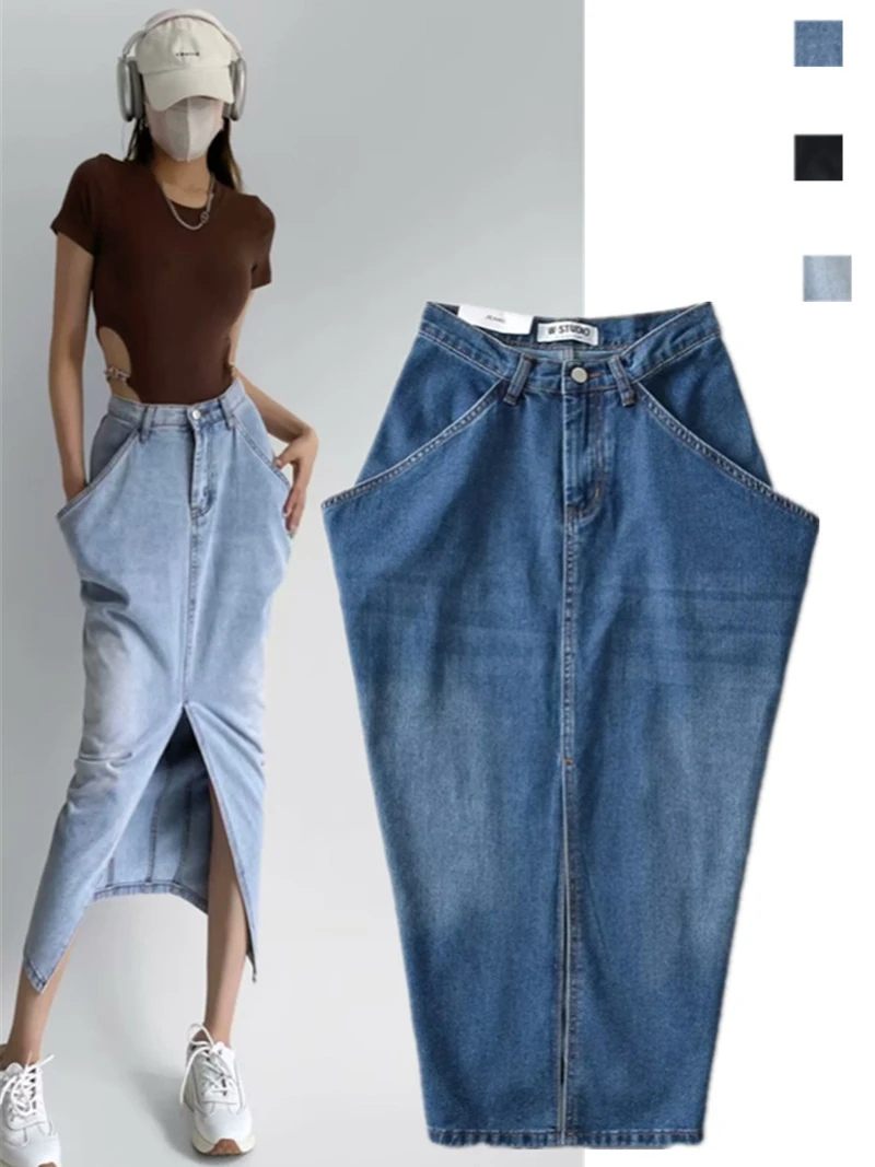 Sexy High Waist Slit Denim Skirt Design Sensation Small ence Ele Cover Hip f Body Retro Long Dr Trendy Street S...
Sexy High Waist Slit Denim Skirt Design Sensation Small ence Ele Cover Hip f Body Retro Long Dr Trendy Street S...