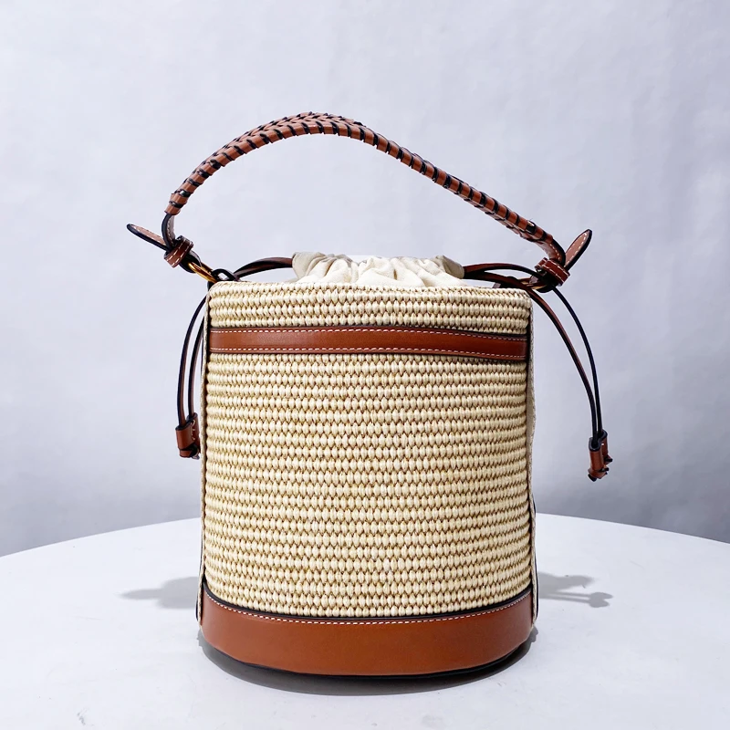Small Beach Straw Woven Bucket Bags For Women Luxury Designer Handbag And Purses 2025 New In Papyrus Weaving Top Handle Shoulder
Small Beach Straw Woven Bucket Bags For Women Luxury Designer Handbag And Purses 2025 New In Papyrus Weaving Top Handle Shoulder