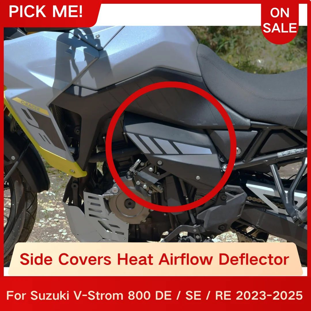 For Suzuki V-Strom 800 DE SE RE 2023-2025 ABS Plastic Side Panel Heat Airflow Deflector Motorcycle Side Covers Fairing
For Suzuki V-Strom 800 DE SE RE 2023-2025 ABS Plastic Side Panel Heat Airflow Deflector Motorcycle Side Covers Fairing