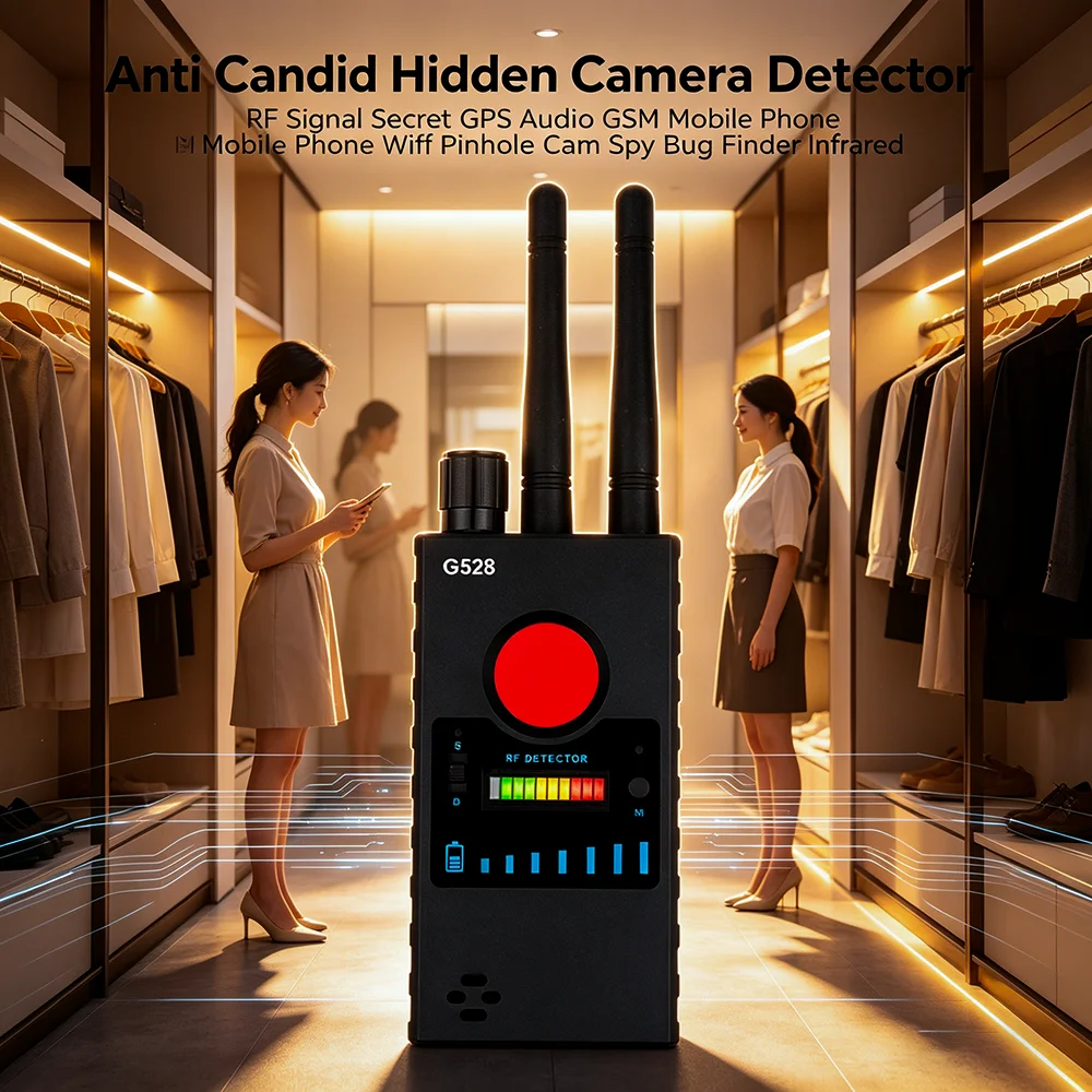 G528 Anti Spy Detectors, RF Signals Finders, Hidden Camera Scanners, GPS Tracker Bug Detector, GSM WiFi Listening Devices
G528 Anti Spy Detectors, RF Signals Finders, Hidden Camera Scanners, GPS Tracker Bug Detector, GSM WiFi Listening Devices
