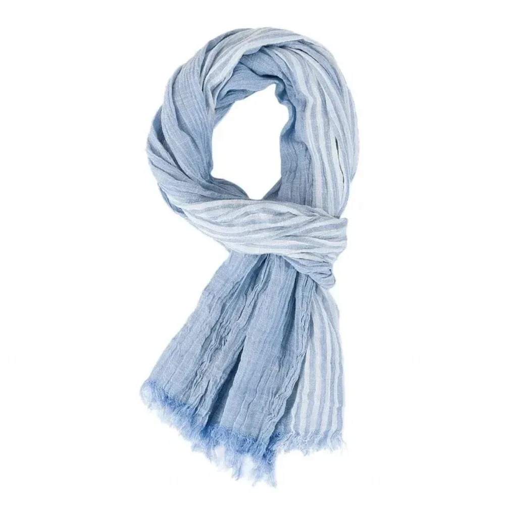 New for Men Striped Cotton Linen Scarf Shawl Thin Casual Men's Scarf Blue Male Warm Tassel Scarves
New for Men Striped Cotton Linen Scarf Shawl Thin Casual Men's Scarf Blue Male Warm Tassel Scarves
