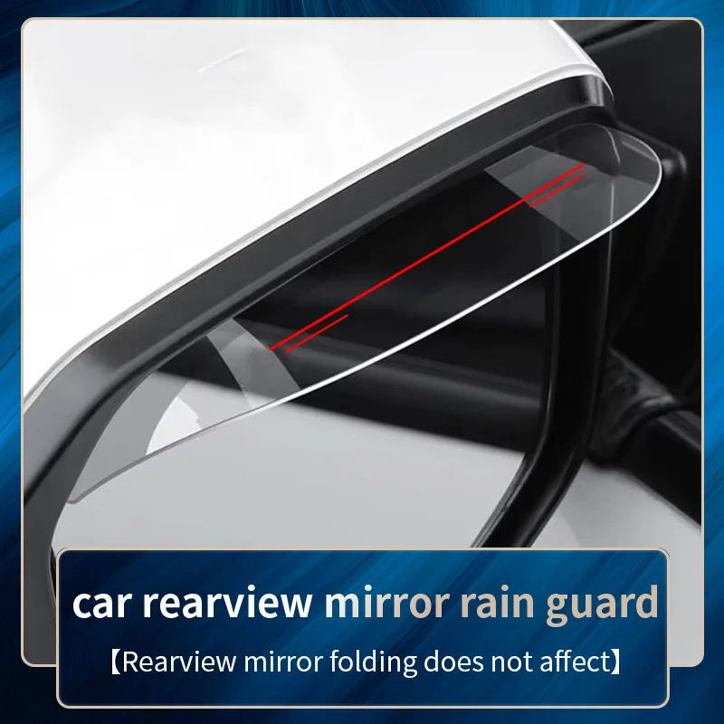 1 pair of transparent rearview mirrors with rain eyebrows 3 red line car reversing mirrors for rain protection
1 pair of transparent rearview mirrors with rain eyebrows 3 red line car reversing mirrors for rain protection