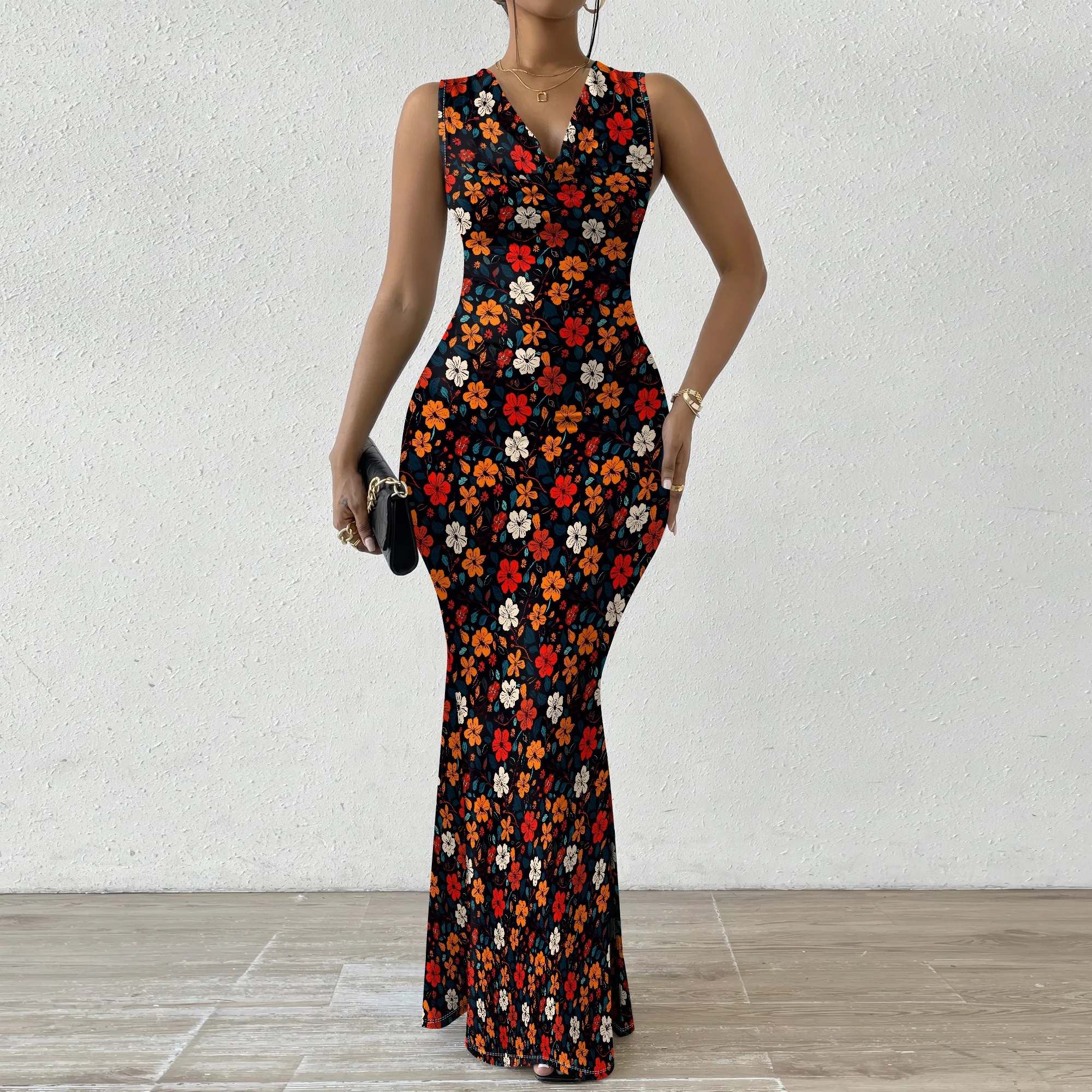 Vintage Floral Maxi Dress Black Bodycon Sleeveless V-Neck Elegant Fall Church Thanksgiving Party Outfit XS-2XL
Vintage Floral Maxi Dress Black Bodycon Sleeveless V-Neck Elegant Fall Church Thanksgiving Party Outfit XS-2XL