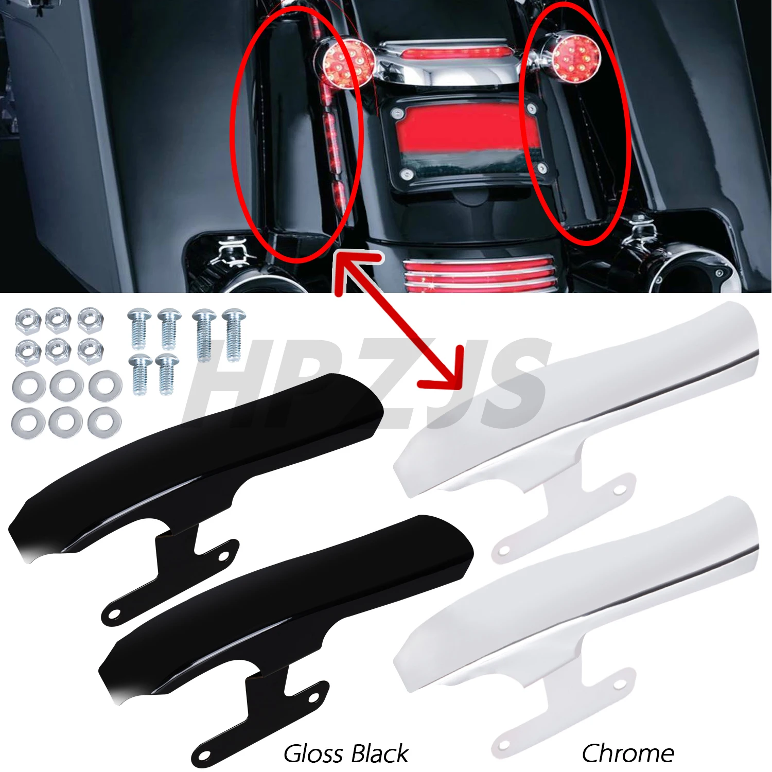 For Harley Motorcycle Touring Electra Glide Road King FLHT Classic FLHTC 2009-2013 Rear Fender Bracket Saddlebag Filler Panels
For Harley Motorcycle Touring Electra Glide Road King FLHT Classic FLHTC 2009-2013 Rear Fender Bracket Saddlebag Filler Panels