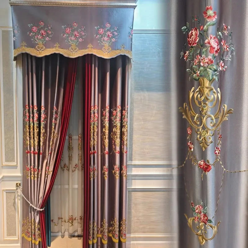 European Embroidered Tulle Blackout Luxury Curtains for Living Room Bedroom Dining Study Balcony Custom Size Decorations Shutter
European Embroidered Tulle Blackout Luxury Curtains for Living Room Bedroom Dining Study Balcony Custom Size Decorations Shutter