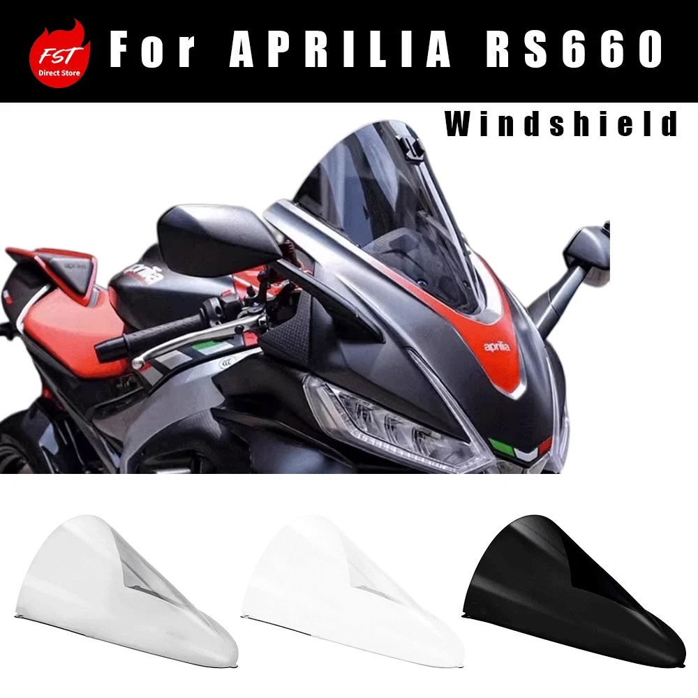 Fits Aprilia RS660, Black Heightened Track Racing Front Windshield, Clear Glass
Fits Aprilia RS660, Black Heightened Track Racing Front Windshield, Clear Glass