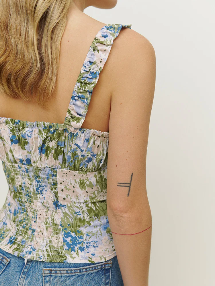 Summer Clothes For Women Tops 2022 Elegant Vintage Floral Print Camis Square Neck Tie Sleeveless Elastic Strap Short
Summer Clothes For Women Tops 2022 Elegant Vintage Floral Print Camis Square Neck Tie Sleeveless Elastic Strap Short