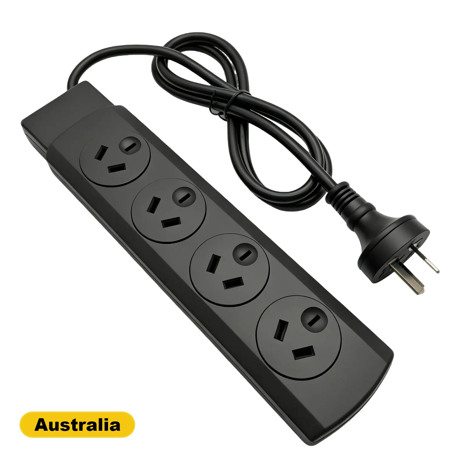 AU Plug 4 Outlets Power Strip Black 10A 250V Australian Standard Extension Cord Power Board for Home Office
AU Plug 4 Outlets Power Strip Black 10A 250V Australian Standard Extension Cord Power Board for Home Office