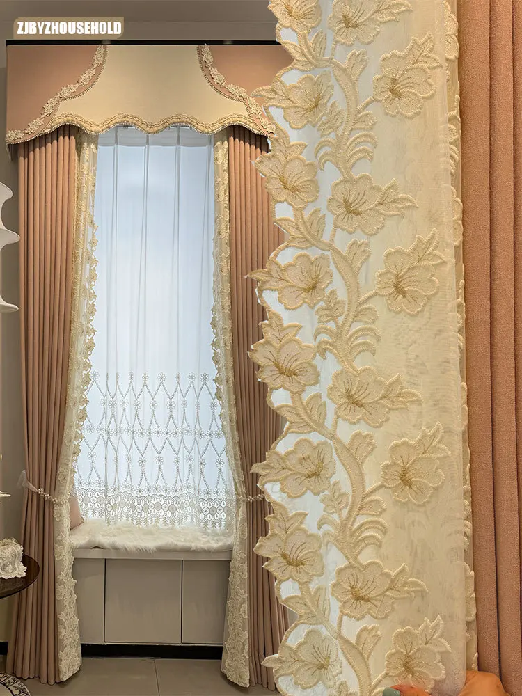 Curtains Custom Size New Modern Light Luxury Pink French Curtains for Living Dining Room Bedroom Blackout Curtains Embroidery
Curtains Custom Size New Modern Light Luxury Pink French Curtains for Living Dining Room Bedroom Blackout Curtains Embroidery