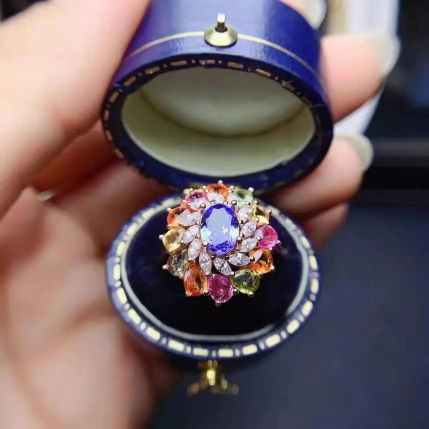 Best Gift 100% Real Natural Tanzanite Ring 925 Sterling Silver Delicate Women Ring Fine Jewelry
Best Gift 100% Real Natural Tanzanite Ring 925 Sterling Silver Delicate Women Ring Fine Jewelry