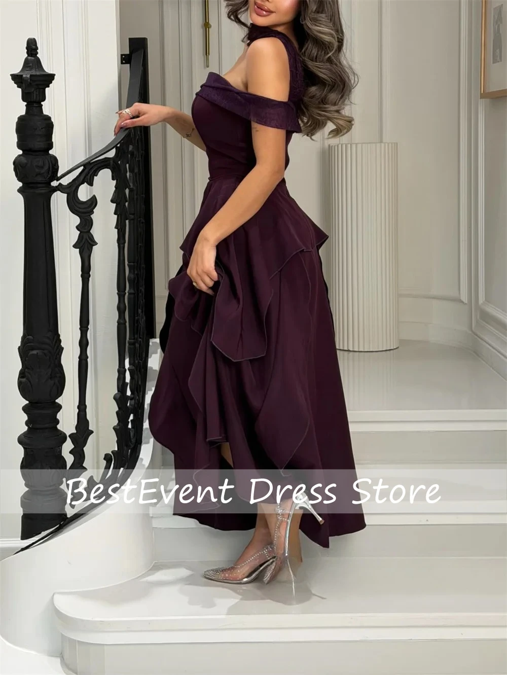 Customized Simple Exquisite Jersey Pleat Ruched Shawl Draped A-line Off-the-shoulder Ankle Length Evening Dresses High Quality
Customized Simple Exquisite Jersey Pleat Ruched Shawl Draped A-line Off-the-shoulder Ankle Length Evening Dresses High Quality