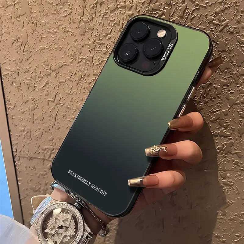 Gradient green design phone case for iPhone 16 15 14 13 12 11 Pro/ Max/Plus shock-proof rear cover anti-fingerprint
Gradient green design phone case for iPhone 16 15 14 13 12 11 Pro/ Max/Plus shock-proof rear cover anti-fingerprint