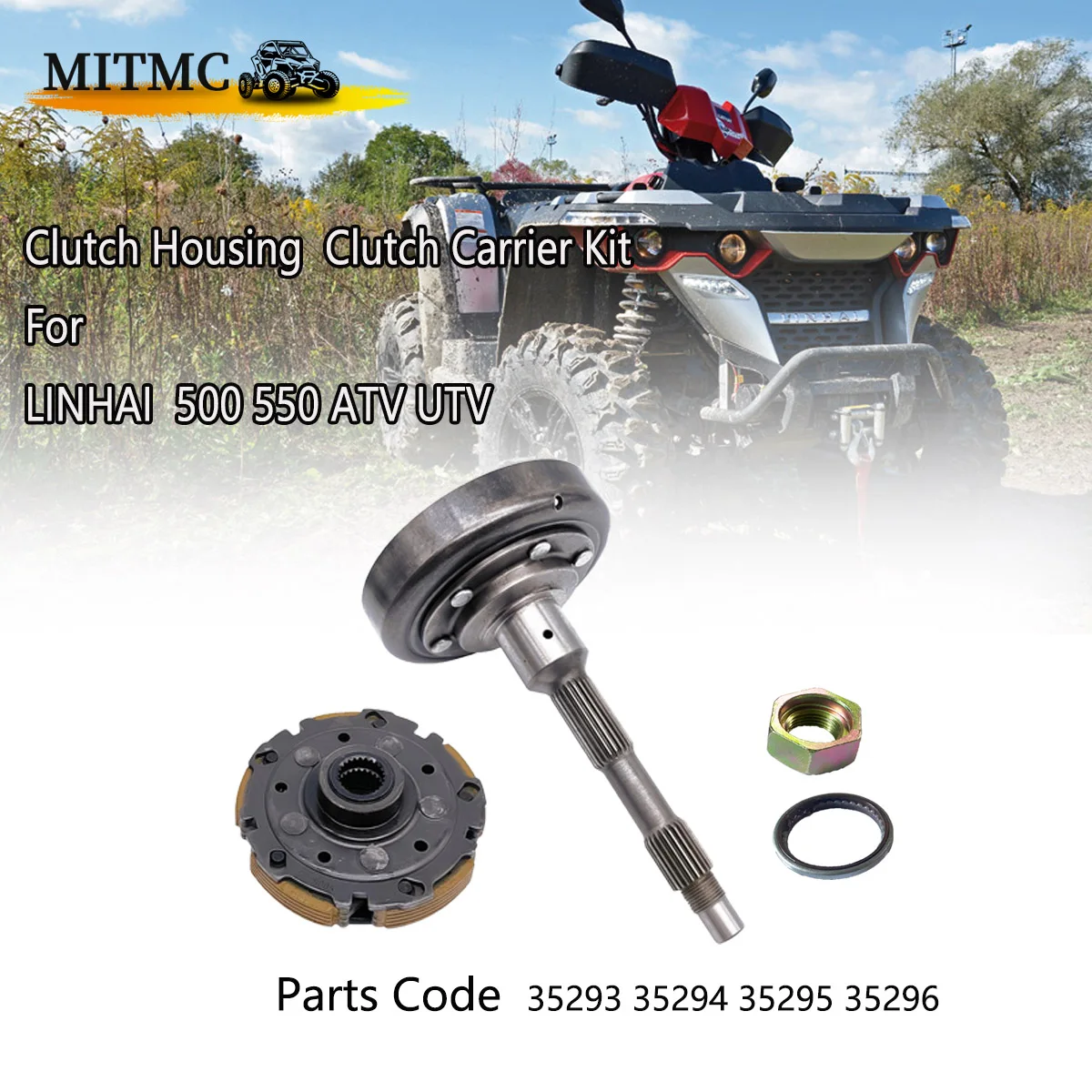 Clutch Housing Clutch Carrier Kit For LINHAI 500 550 ATV UTV LH repair parts 35293 35294 35295 35296
Clutch Housing Clutch Carrier Kit For LINHAI 500 550 ATV UTV LH repair parts 35293 35294 35295 35296
