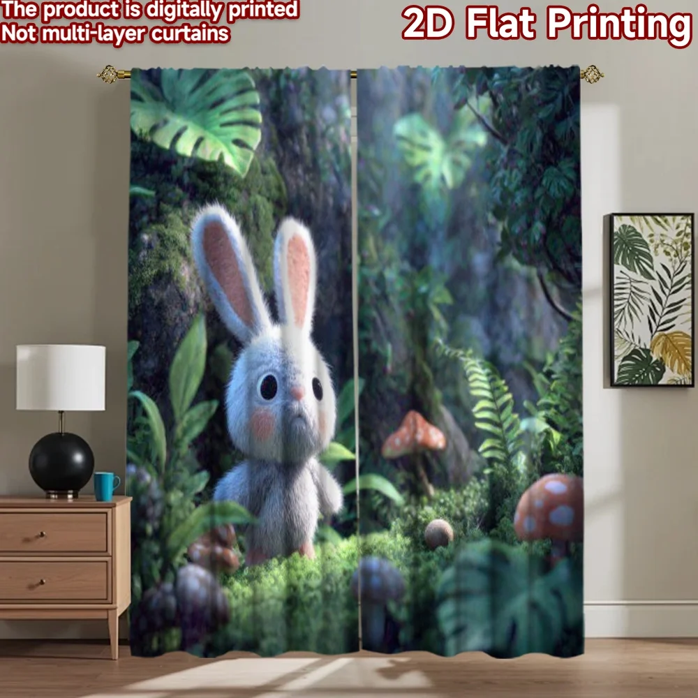 2D flat printing 2pcs Drapes Cute Bunny Forest Scene Digital Printed Polyester Drapes Family Party for Indoor Celebrations for
2D flat printing 2pcs Drapes Cute Bunny Forest Scene Digital Printed Polyester Drapes Family Party for Indoor Celebrations for