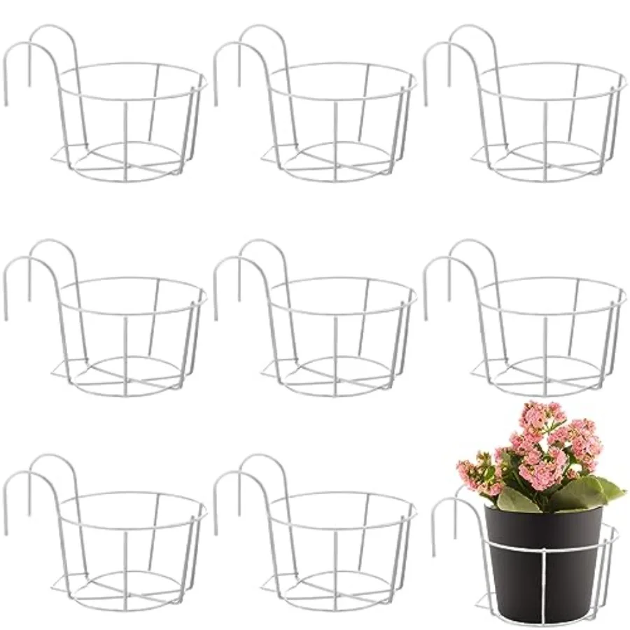 Pcs Round Hanging Railing Planters Outdoor Balcony Planters Metal Hanging Baskets Flower Pot Holder for Fence Indoor Porch Shel
Pcs Round Hanging Railing Planters Outdoor Balcony Planters Metal Hanging Baskets Flower Pot Holder for Fence Indoor Porch Shel