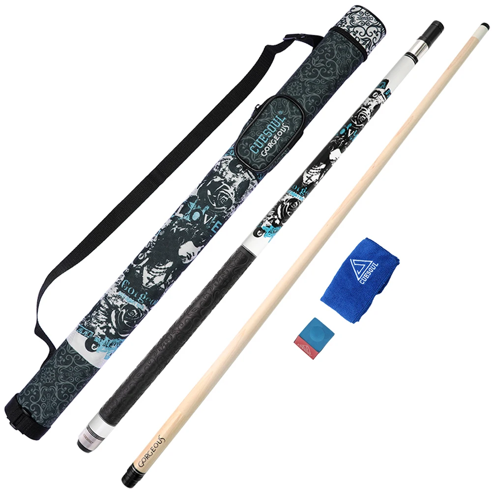CUESOUL GORGEOUS 58inches 19oz Pool Cue Stick,13mm Tip With Fashion Design White Color
CUESOUL GORGEOUS 58inches 19oz Pool Cue Stick,13mm Tip With Fashion Design White Color