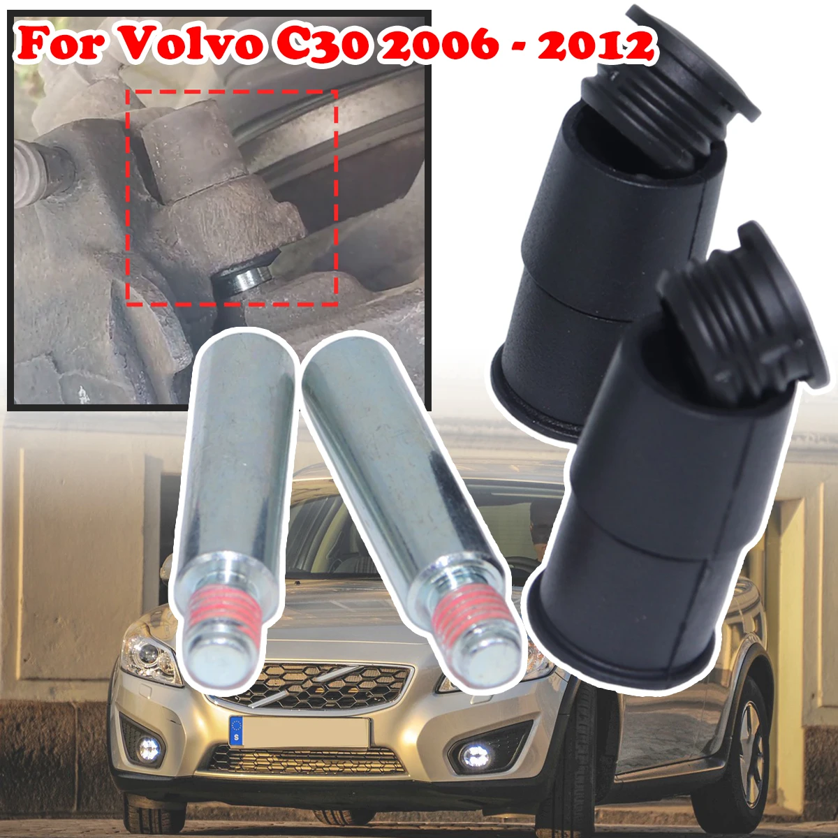 For Volvo C30 2006 2007- 2012 Front/Rear Brake Caliper Slider Guide Pins Bolt Kit Left Right Disc Housing Bellows Sleeve Bushing
For Volvo C30 2006 2007- 2012 Front/Rear Brake Caliper Slider Guide Pins Bolt Kit Left Right Disc Housing Bellows Sleeve Bushing