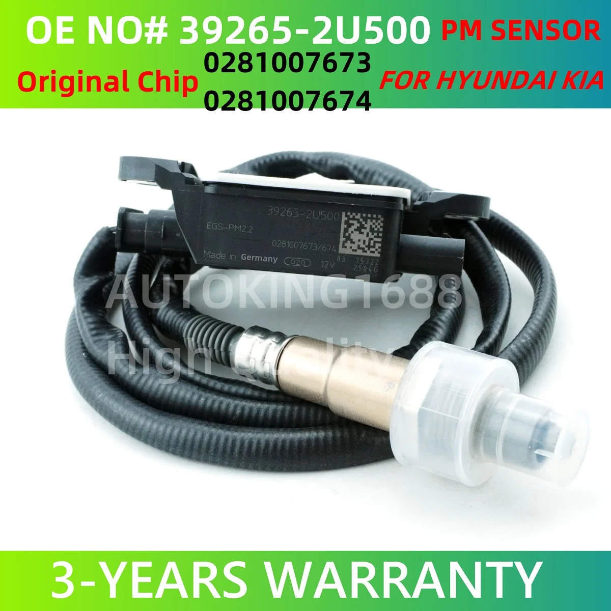 39265-2U500 392652U500 Diesel Exhaust PM Particulate Matter Sensor For Kia Optima JF 1.6 CRDi D4FE 0281007673 0281007674
39265-2U500 392652U500 Diesel Exhaust PM Particulate Matter Sensor For Kia Optima JF 1.6 CRDi D4FE 0281007673 0281007674