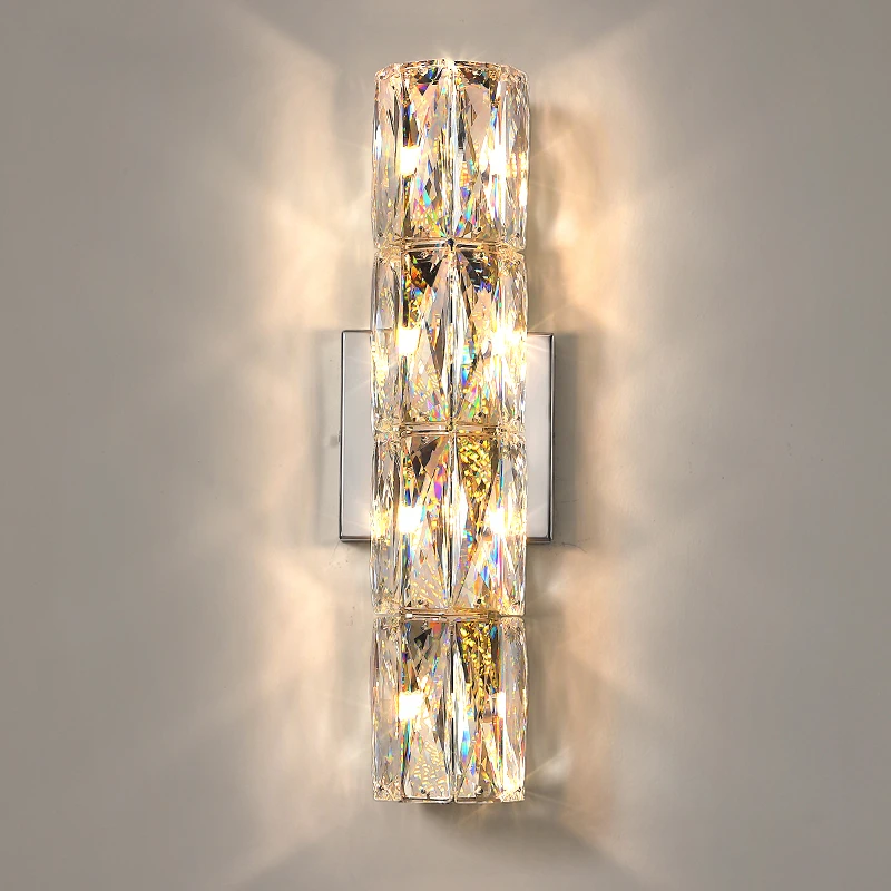 Living room bedroom bedside long wall lamp background villa light luxury high-end crystal
Living room bedroom bedside long wall lamp background villa light luxury high-end crystal