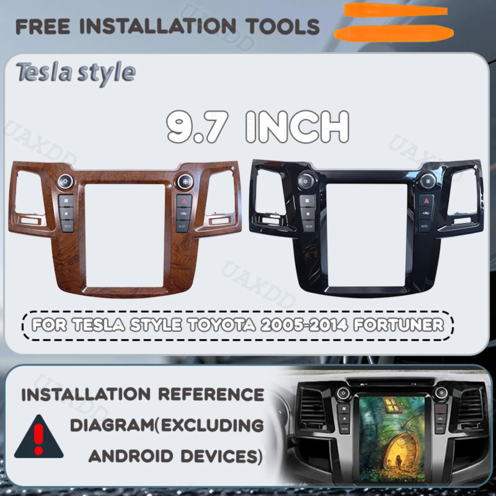 Для Toyota Fortuner 2005-2014 в стиле Tesla: 9,7-дюймовая 2-DIN панель для интерьера автомобиля, рамка центральной консоли, накладка на приборную панель.
Для Toyota Fortuner 2005-2014 в стиле Tesla: 9,7-дюймовая 2-DIN панель для интерьера автомобиля, рамка центральной консоли, накладка на приборную панель.