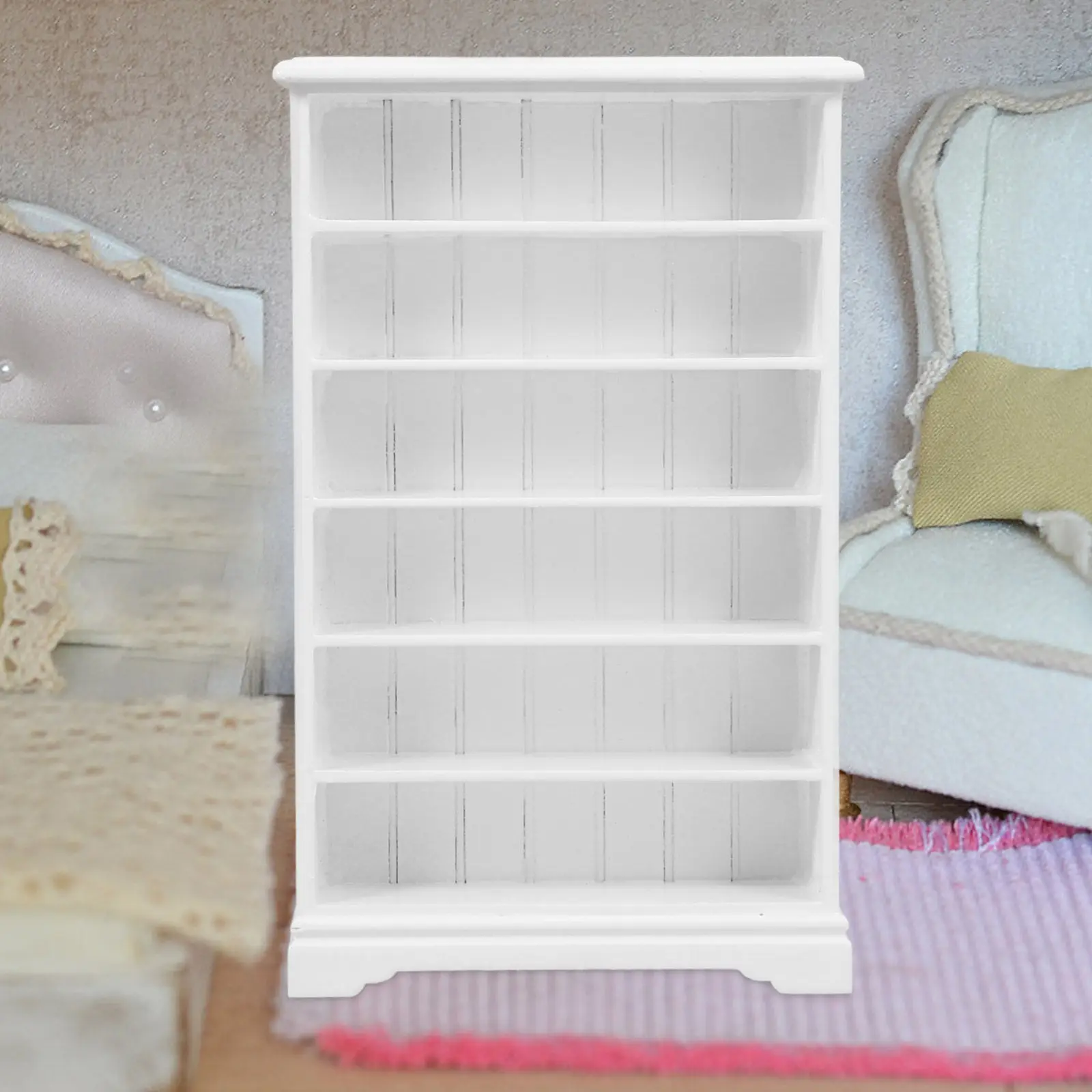 Wooden 6-Layer Mini Bookshelf for Dollhouse 1:12 Scale Miniature Bookcase Realistic Storage Shelf Decor for Miniature Home
Wooden 6-Layer Mini Bookshelf for Dollhouse 1:12 Scale Miniature Bookcase Realistic Storage Shelf Decor for Miniature Home