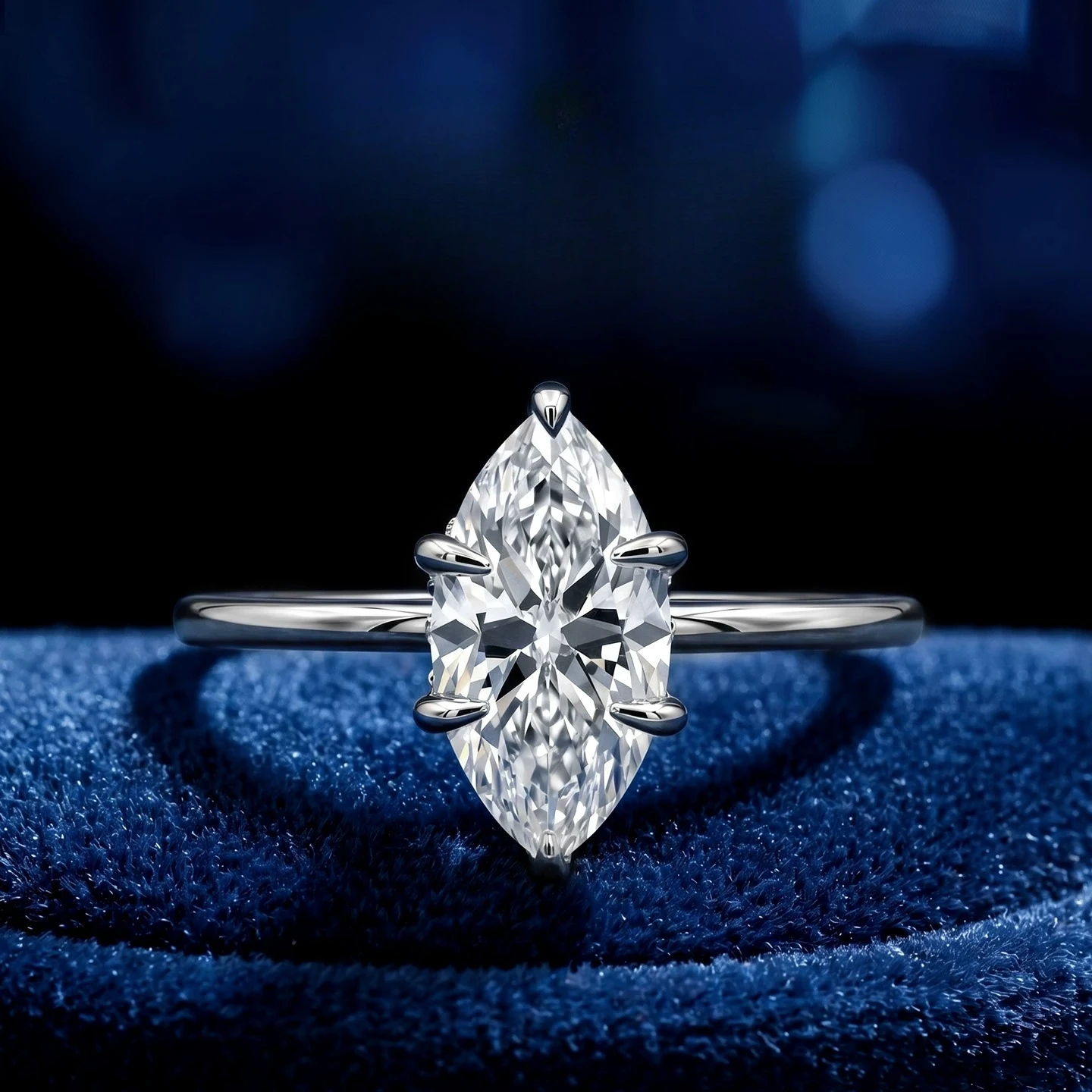 S925 silver ring simple plain circle horse eye star light D color moissanite light luxury high-end women's ring proposal jewelry
S925 silver ring simple plain circle horse eye star light D color moissanite light luxury high-end women's ring proposal jewelry