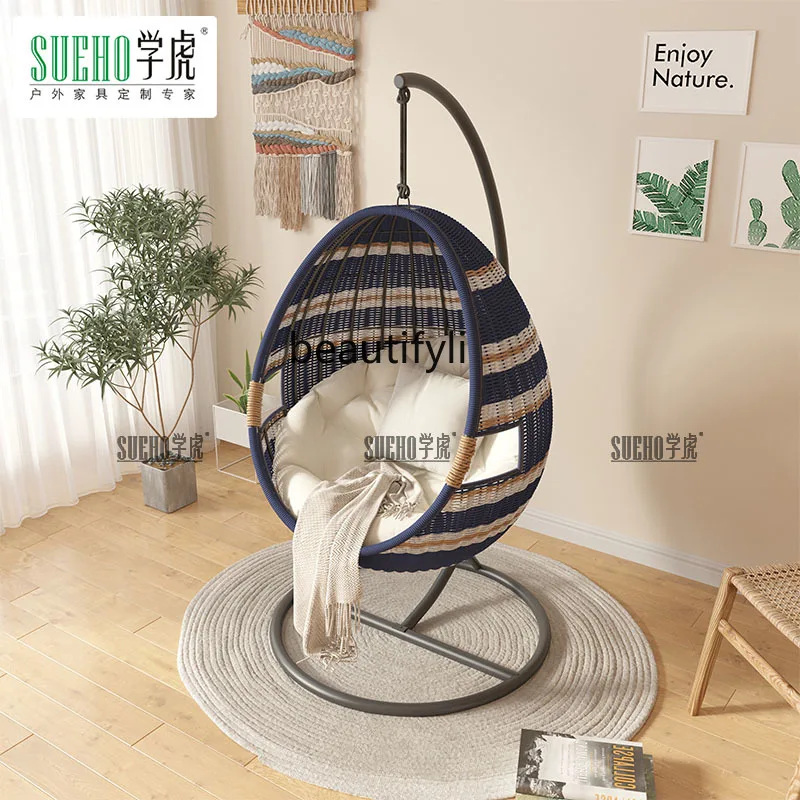 Swing Rattan Hanging Basket Chair Household Rocking Chair Indoor Swing Cradle Outdoor Hanging Chair
Swing Rattan Hanging Basket Chair Household Rocking Chair Indoor Swing Cradle Outdoor Hanging Chair