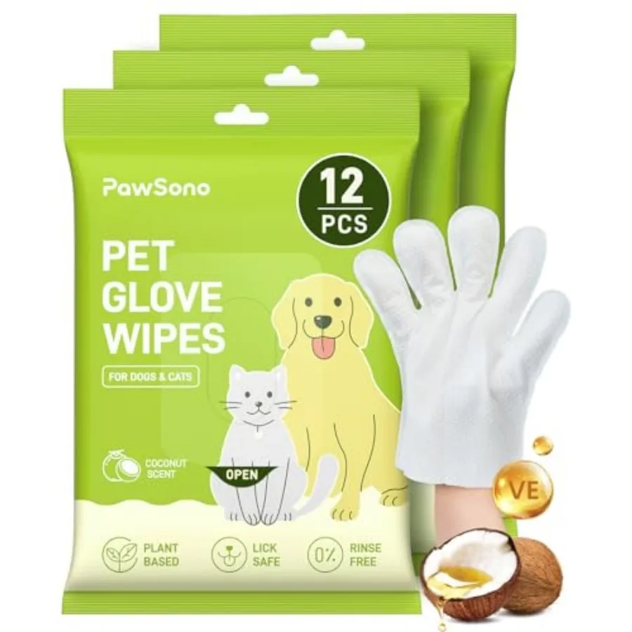 36PCS Hypoallergenic Pet Glove Wipes for Dogs, Cats and Small Animals No-Rinse Deodorizing Dog Wipes for Paws, Butt, Eyes and E
36PCS Hypoallergenic Pet Glove Wipes for Dogs, Cats and Small Animals No-Rinse Deodorizing Dog Wipes for Paws, Butt, Eyes and E