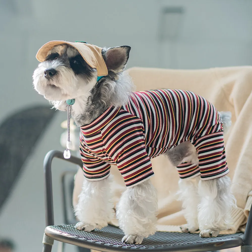 Spring Summer Thin Breathable Rompers Pet Dog Clothes Retro Stripe Four Feets Jumpsuits For Small Medium Large Dog Puppy Outfits
Spring Summer Thin Breathable Rompers Pet Dog Clothes Retro Stripe Four Feets Jumpsuits For Small Medium Large Dog Puppy Outfits
