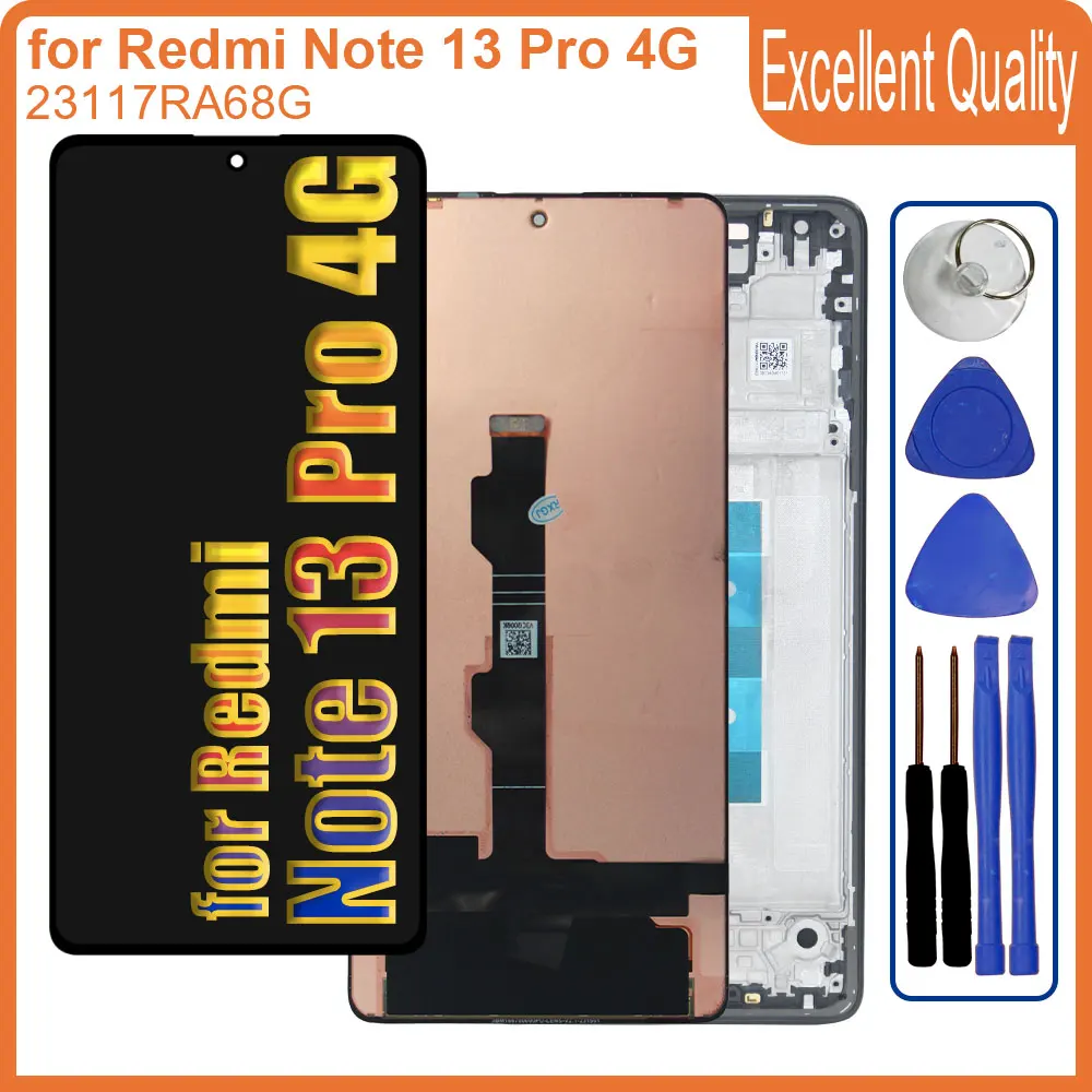AMOLED LCD for Xiaomi Redmi Note 13 Pro 4G 23117RA68G Pantalla LCD Display Touch Screen Replacement for Redmi Note 13 Pro LCD
AMOLED LCD for Xiaomi Redmi Note 13 Pro 4G 23117RA68G Pantalla LCD Display Touch Screen Replacement for Redmi Note 13 Pro LCD