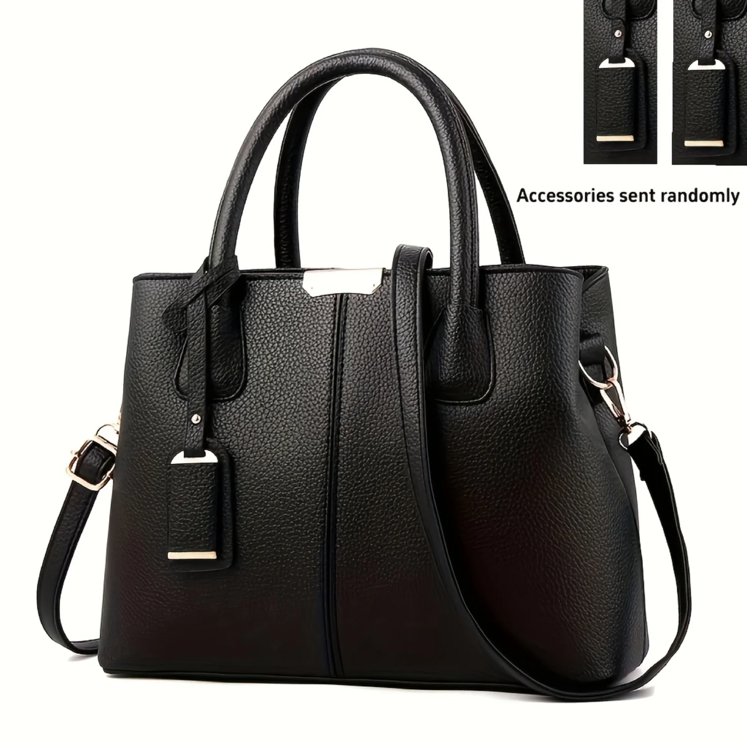 Litchi Embossed PU Leather Shoulder Bag, Stylish Tote Handbag, Large Capacity Crossbody
Litchi Embossed PU Leather Shoulder Bag, Stylish Tote Handbag, Large Capacity Crossbody