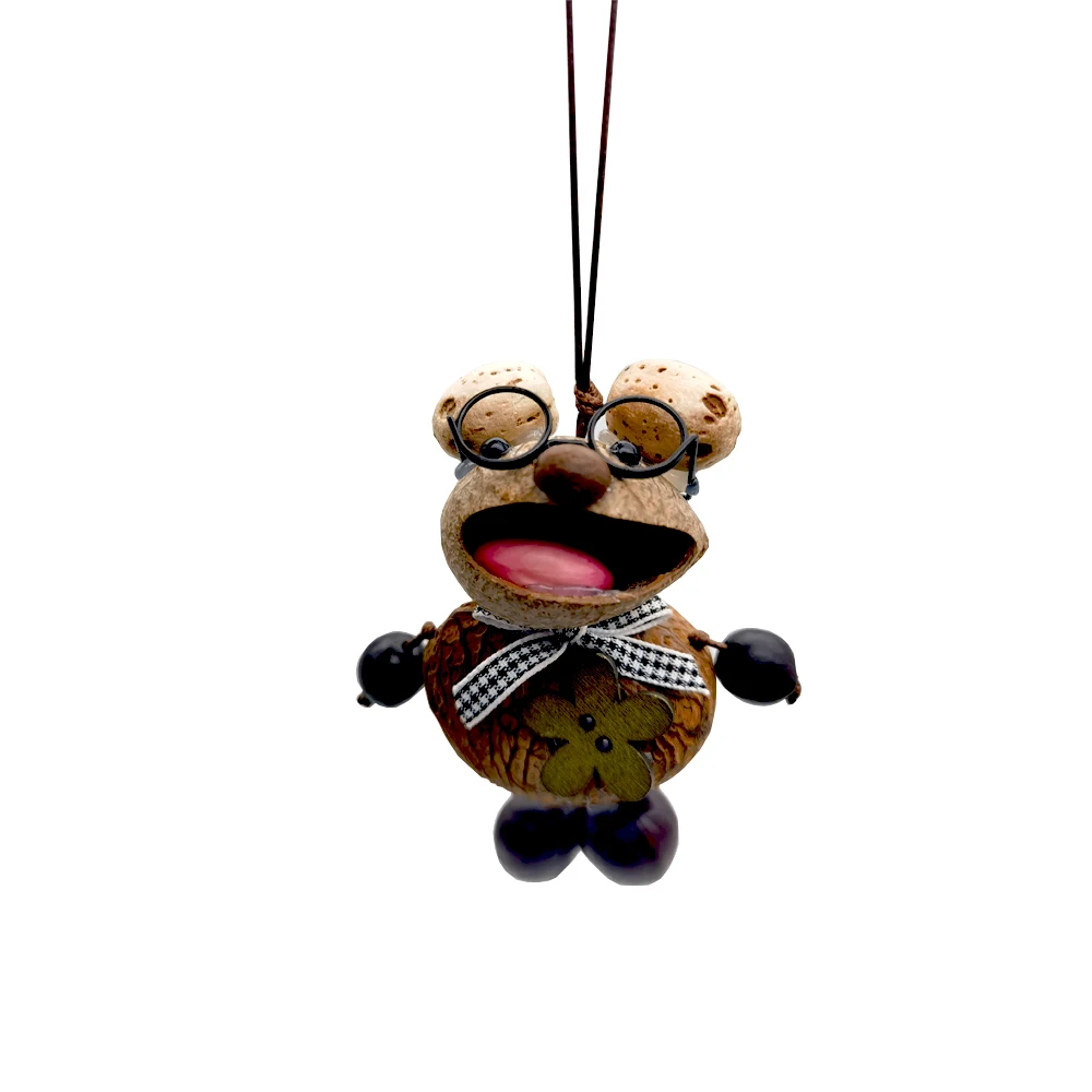 Handmade Walnut Shell Doll Pendant with Glasses Cute Natural Nut Car Hanging Ornament, Boho Home Decor Bag Charm
Handmade Walnut Shell Doll Pendant with Glasses Cute Natural Nut Car Hanging Ornament, Boho Home Decor Bag Charm