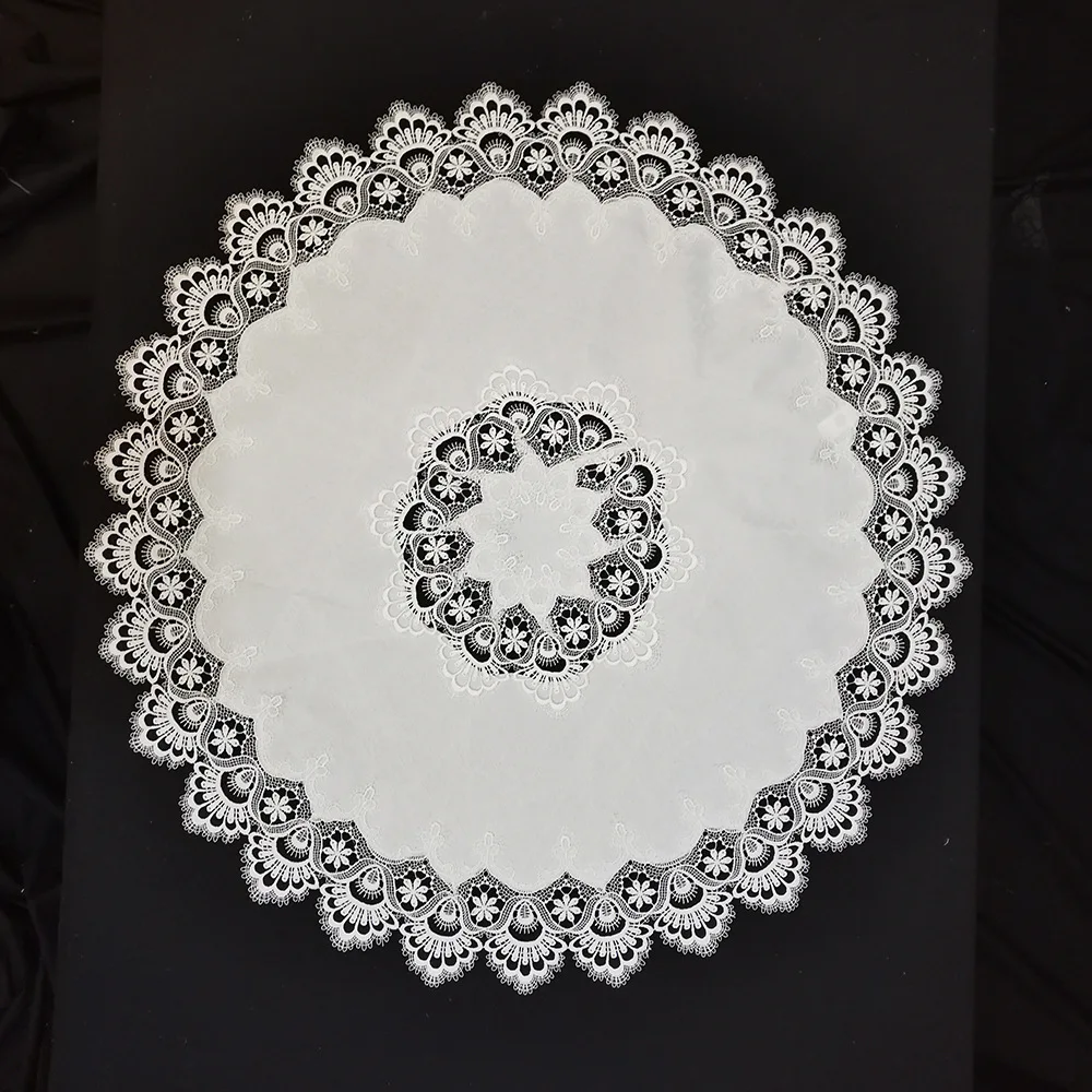 New Fashion Simple White Embroidered Lace Tablecloth Polyester Fiber Table Flag Cover Cloth for round Table And Square Table
New Fashion Simple White Embroidered Lace Tablecloth Polyester Fiber Table Flag Cover Cloth for round Table And Square Table