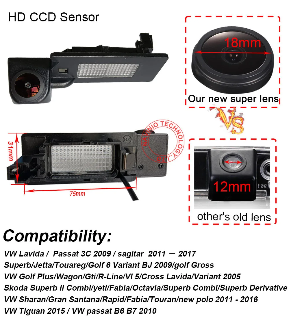 Car Rear View Backup camera for Skoda Superb II Combi/yeti/Fabia/Octavia/Superb Combi/Superb Derivative VW Tiguan/passat B6 B7
Car Rear View Backup camera for Skoda Superb II Combi/yeti/Fabia/Octavia/Superb Combi/Superb Derivative VW Tiguan/passat B6 B7