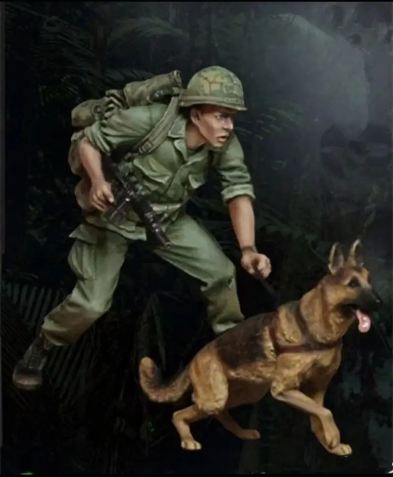 1/35 Resin Model Us Army Infantry (Soldiers And Dogs) Handheld White Model Unassembled And Unpainted Model Toy Kit
1/35 Resin Model Us Army Infantry (Soldiers And Dogs) Handheld White Model Unassembled And Unpainted Model Toy Kit