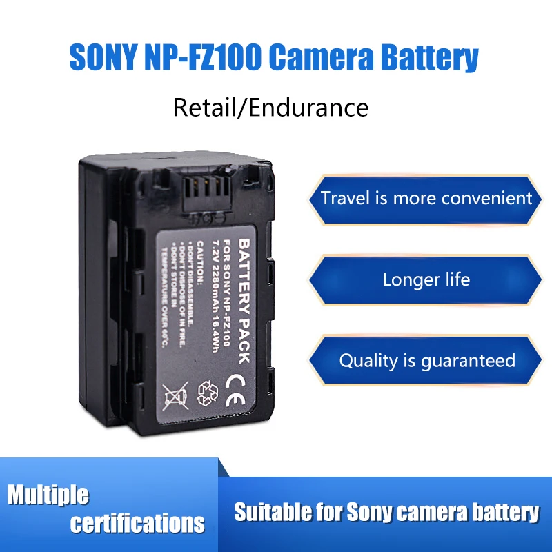 NP-FZ100 battery for Sony micro single A7R3 A7M3 A9M2 A6600 FX30 A7M4 full decoding
NP-FZ100 battery for Sony micro single A7R3 A7M3 A9M2 A6600 FX30 A7M4 full decoding