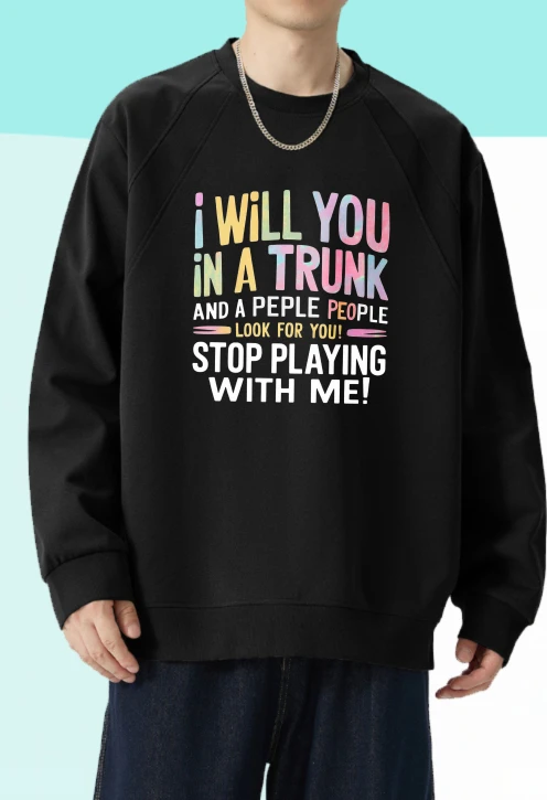 Футболка для мужчин, осенняя незаменимая винтажная одежда, футболка с длинными рукавами и графическим рисунком «Я буду тебя в багажнике и людей», образ для вас 
Футболка для мужчин, осенняя незаменимая винтажная одежда, футболка с длинными рукавами и графическим рисунком «Я буду тебя в багажнике и людей», образ для вас