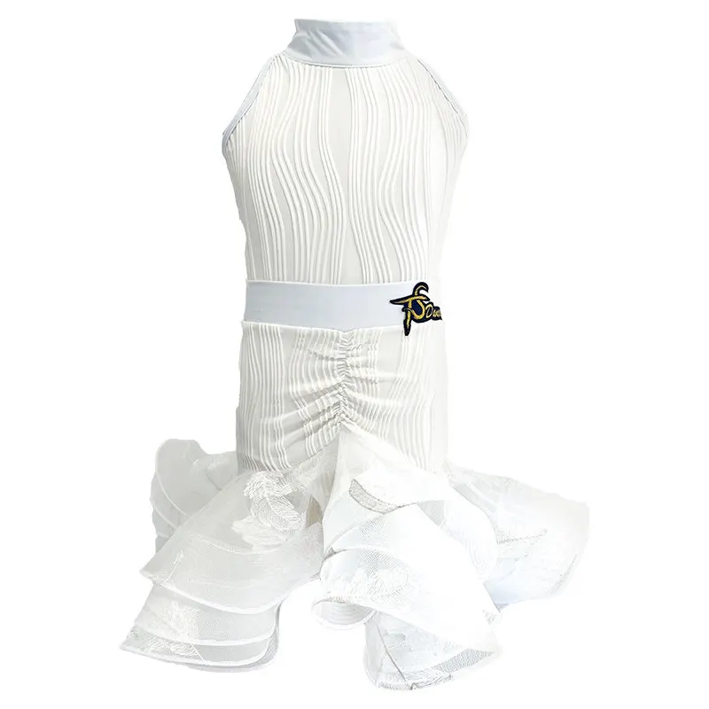 Elegant White Kids Latin Dance Costume Sleeveless Halter Neck White Dress Ballroom Cha Cha Salsa Performance Wear for Girl
Elegant White Kids Latin Dance Costume Sleeveless Halter Neck White Dress Ballroom Cha Cha Salsa Performance Wear for Girl