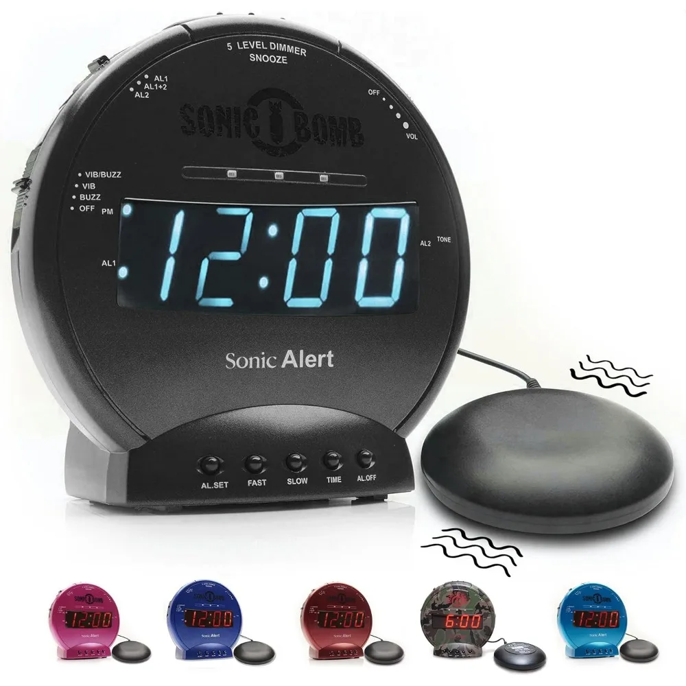 Dual Alarm Clock with Bed Shaker for Heavy Sleepers Vibrating Wake Up Battery Backup
Dual Alarm Clock with Bed Shaker for Heavy Sleepers Vibrating Wake Up Battery Backup