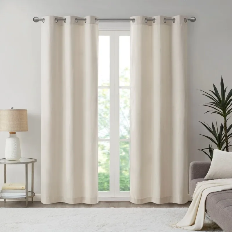 Basketweave Room Darkening Curtain Panel Pair(2 Pcs Window Panels) 
Basketweave Room Darkening Curtain Panel Pair(2 Pcs Window Panels)
