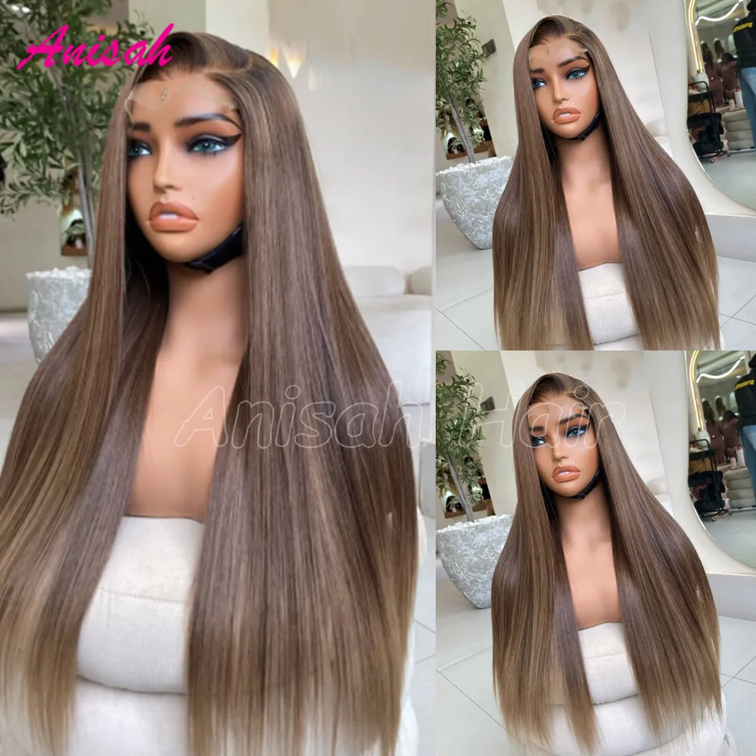 Raw Virgin Hair Highlight Ash Blonde Brown Colored Lace Front Human Hair Wigs Bone Straight 5x5 Lace Closure Glueless Wig
Raw Virgin Hair Highlight Ash Blonde Brown Colored Lace Front Human Hair Wigs Bone Straight 5x5 Lace Closure Glueless Wig