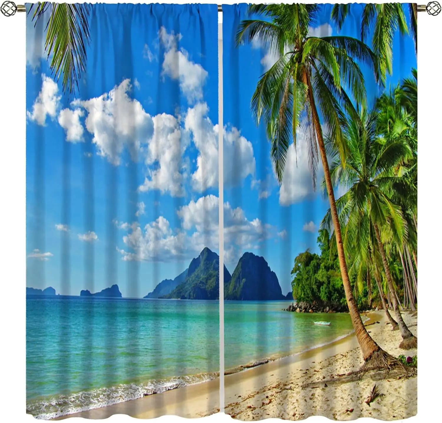 Tropical Island Palm Tree Shower Curtain Blue Sky Ocean View Bathroom Decor Beach Vacation Style Bath Curtain for Home Decor
Tropical Island Palm Tree Shower Curtain Blue Sky Ocean View Bathroom Decor Beach Vacation Style Bath Curtain for Home Decor