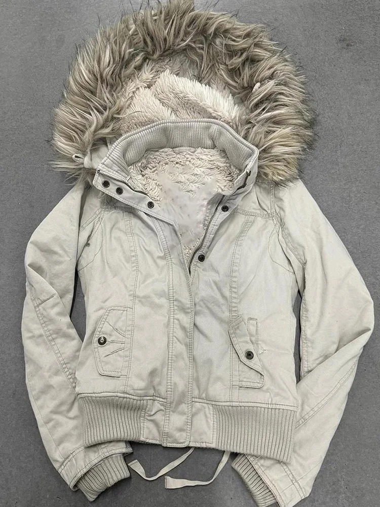 Original Vintage Women's Jaet with Fur Collar Beige Autumn Winter High-End Feel ort Coat Cotton Blend Zipper Closure
Original Vintage Women's Jaet with Fur Collar Beige Autumn Winter High-End Feel ort Coat Cotton Blend Zipper Closure