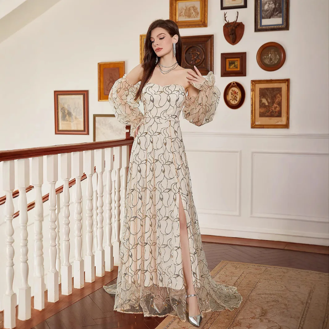 2025 New Gold Heavy Industry Sequin Luxury Evening Dress, Sexy Socialite Aura, Queen Long Dress Dinner Party Women Elegant
2025 New Gold Heavy Industry Sequin Luxury Evening Dress, Sexy Socialite Aura, Queen Long Dress Dinner Party Women Elegant