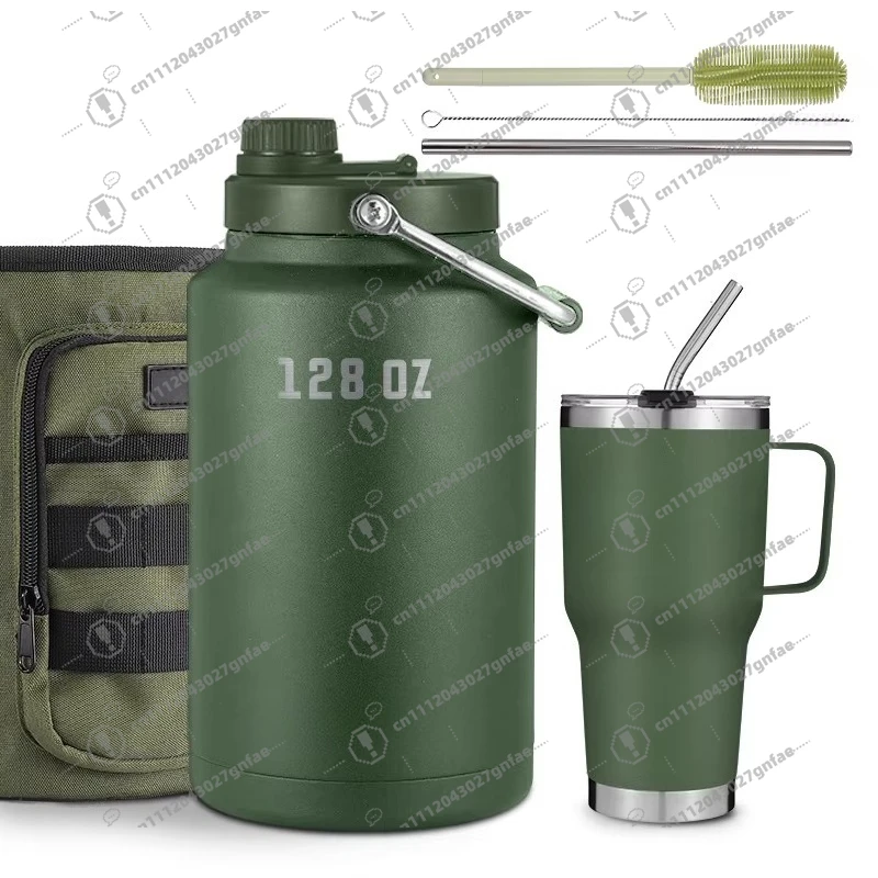 Outdoor Camping One Kettle Large Stainless Steel 128 Oz Sports Thermal Water Bottle Cold for 48 Hours
Outdoor Camping One Kettle Large Stainless Steel 128 Oz Sports Thermal Water Bottle Cold for 48 Hours