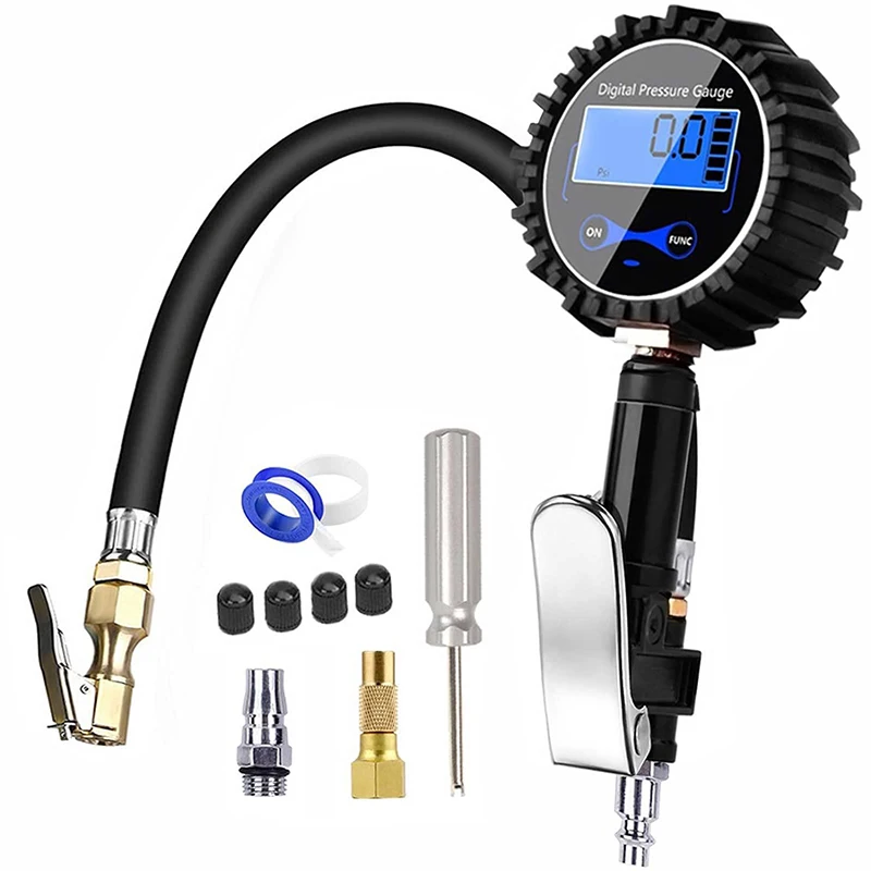 Digital Tire Pressure Inflator Gauge Aluminum Alloy Tire Pressure Gauge Air Line Clip-on Tyre Pump for Motorcycle Bicycle Auto
Digital Tire Pressure Inflator Gauge Aluminum Alloy Tire Pressure Gauge Air Line Clip-on Tyre Pump for Motorcycle Bicycle Auto